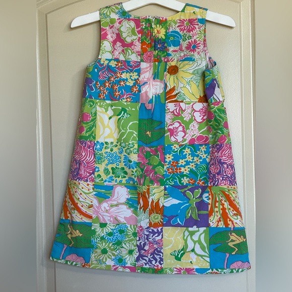Sz7 Vintage Lilly Pulitzer Patchwork A-line Dress - Picture 3 of 5